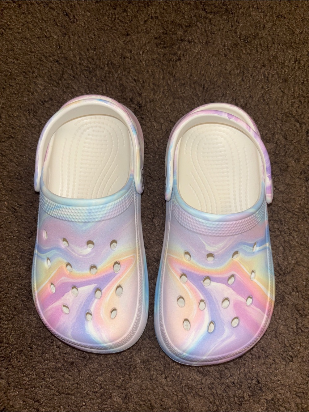 SHEIN Kids Pastel Tie-Dye Clog Sandals - Pink, Purple, Blue, Yellow